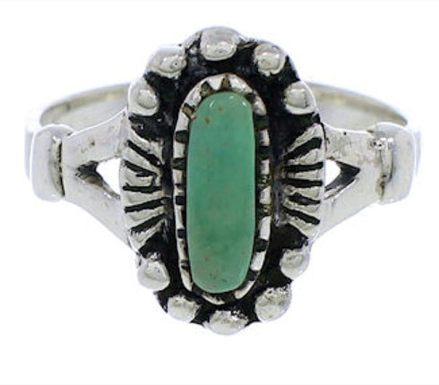 Genuine Silver Turquoise Southwest Jewelry Ring Size 8-1/2 UX32389